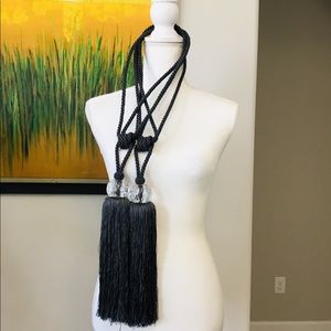 2 Decorative Curtain Tiebacks with bead & tassel